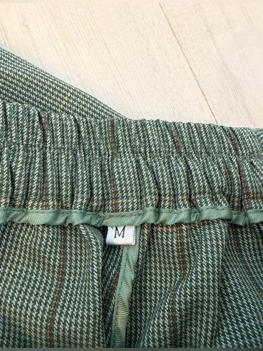 Lisueyne Green Stripe & Plaid Double-Breasted Pantsuit - Picture 5 of 5